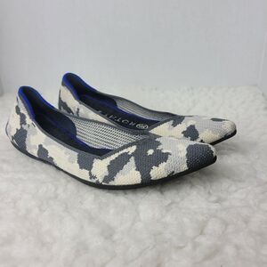 Rothy’s The Point Ash Womens Flat Ballet Size 7 Camo Gray Shoes Retired